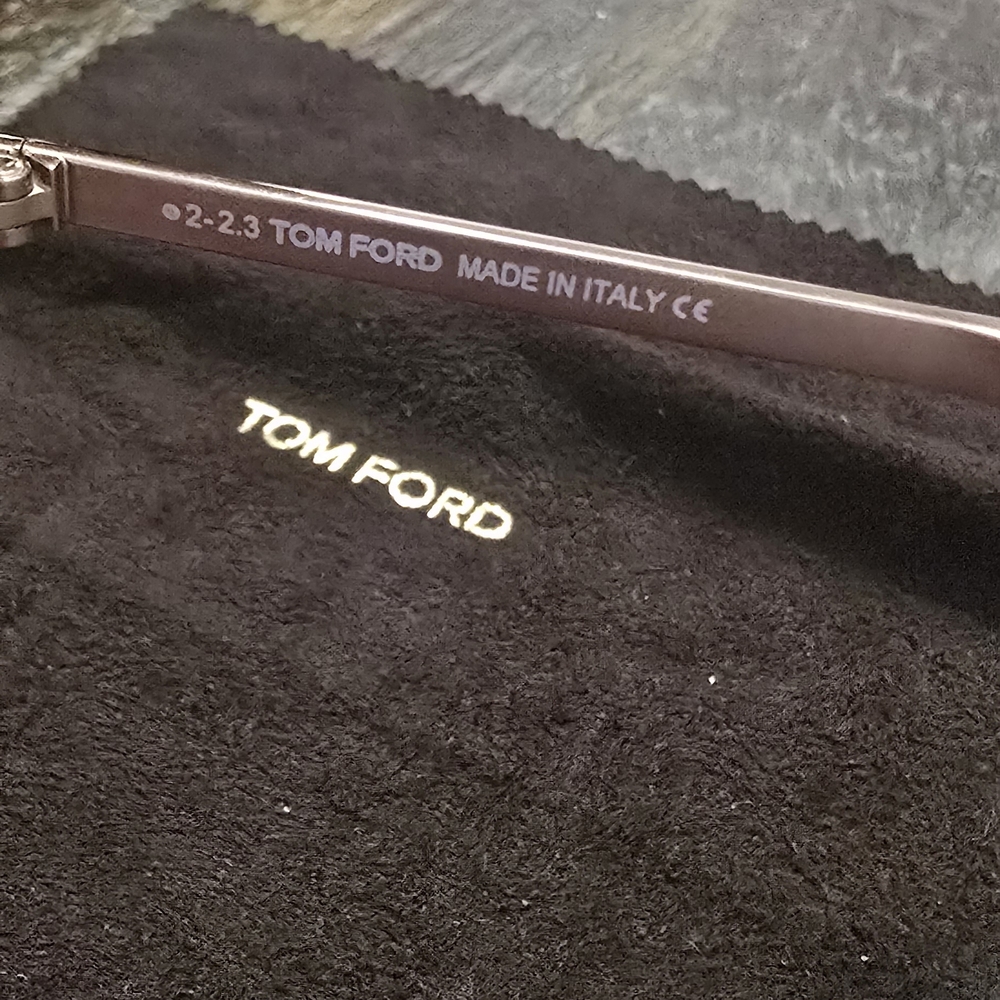 Tom Ford Women's Sunglasses - Black with White Accents - Picture 3 of 4